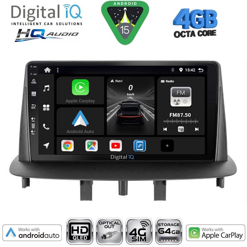 DIGITAL IQ BXK 19556_CPAA (9inc) MULTIMEDIA TABLET for RENAULT MEGANE 3 mod. 2009-2016