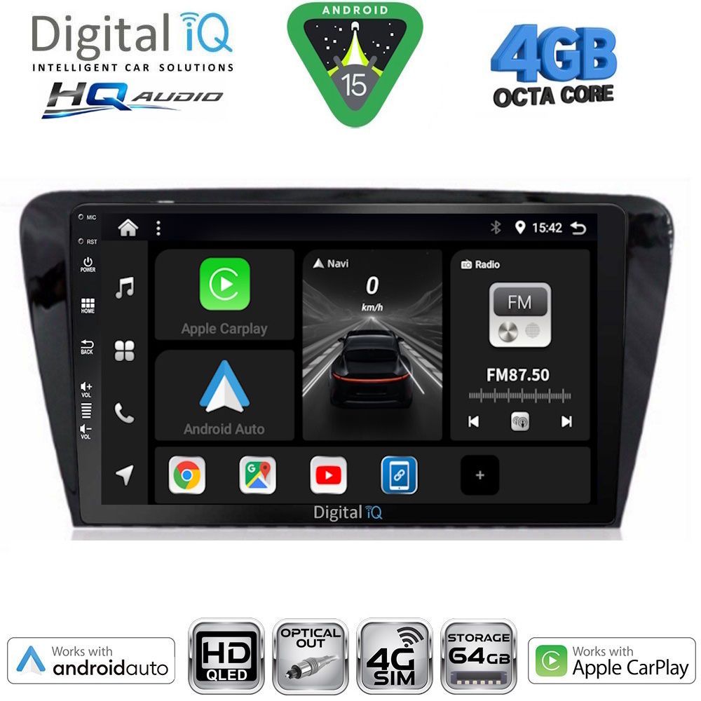 DIGITAL IQ BXK 19597_CPAA (10inc) MULTIMEDIA TABLET for SKODA OCTAVIA 7 mod. 2013-2021