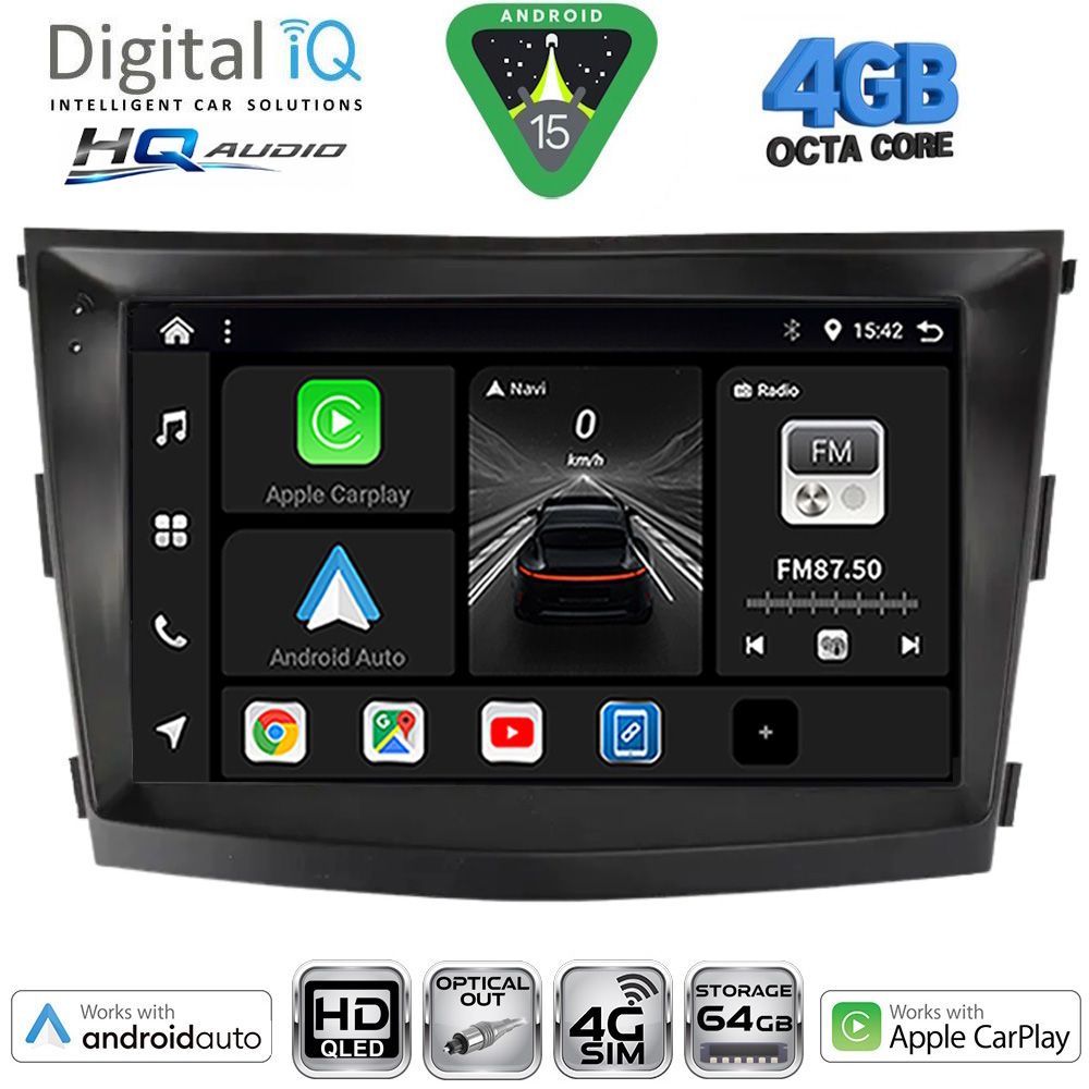 DIGITAL IQ BXK 19658_CPAA (9inc) MULTIMEDIA TABLET for SSANGYONG TIVOLI mod. 2016-2024