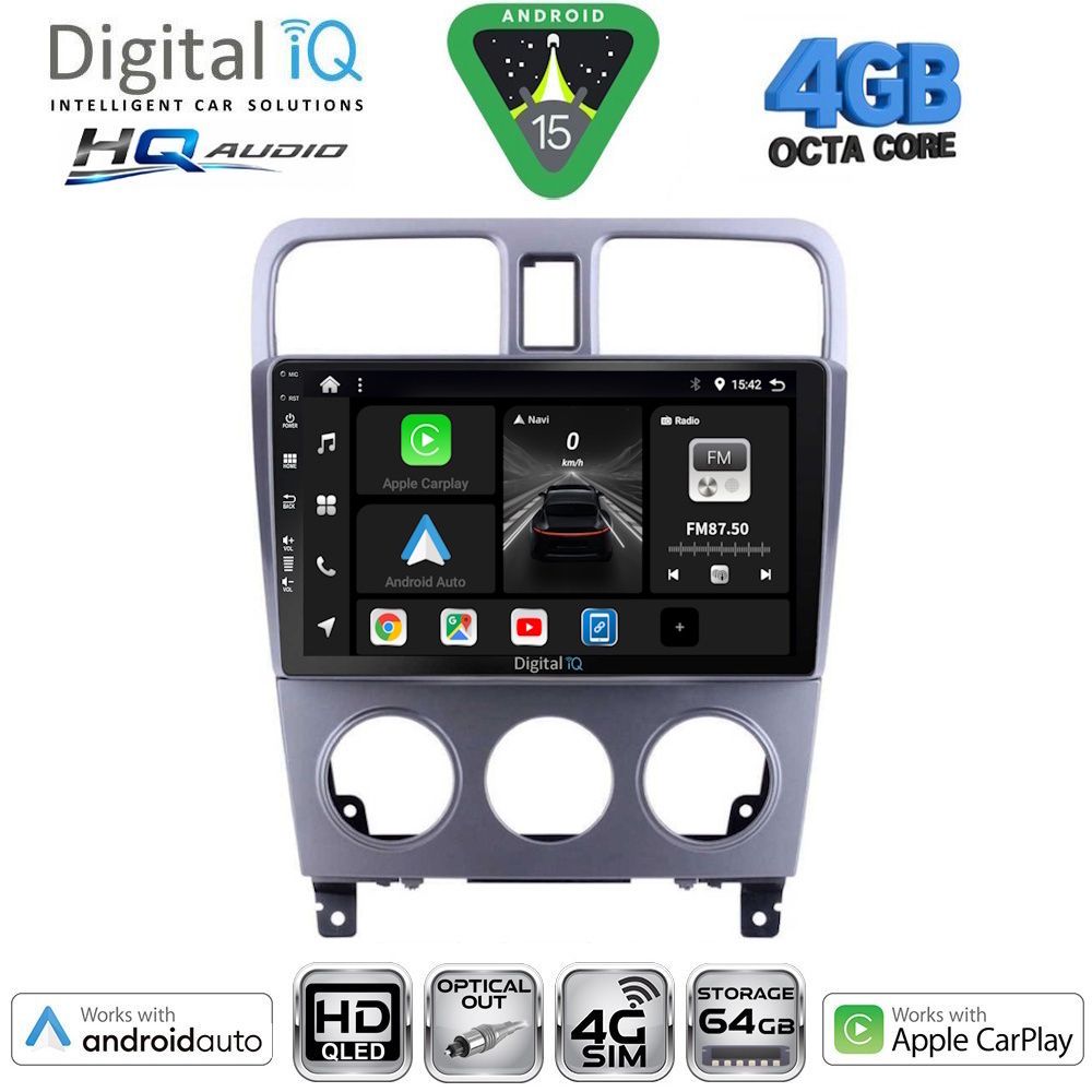 DIGITAL IQ BXK 19661_CPAA (9inc) MULTIMEDIA TABLET for SUBARU FORESTER mod. 2002-2008