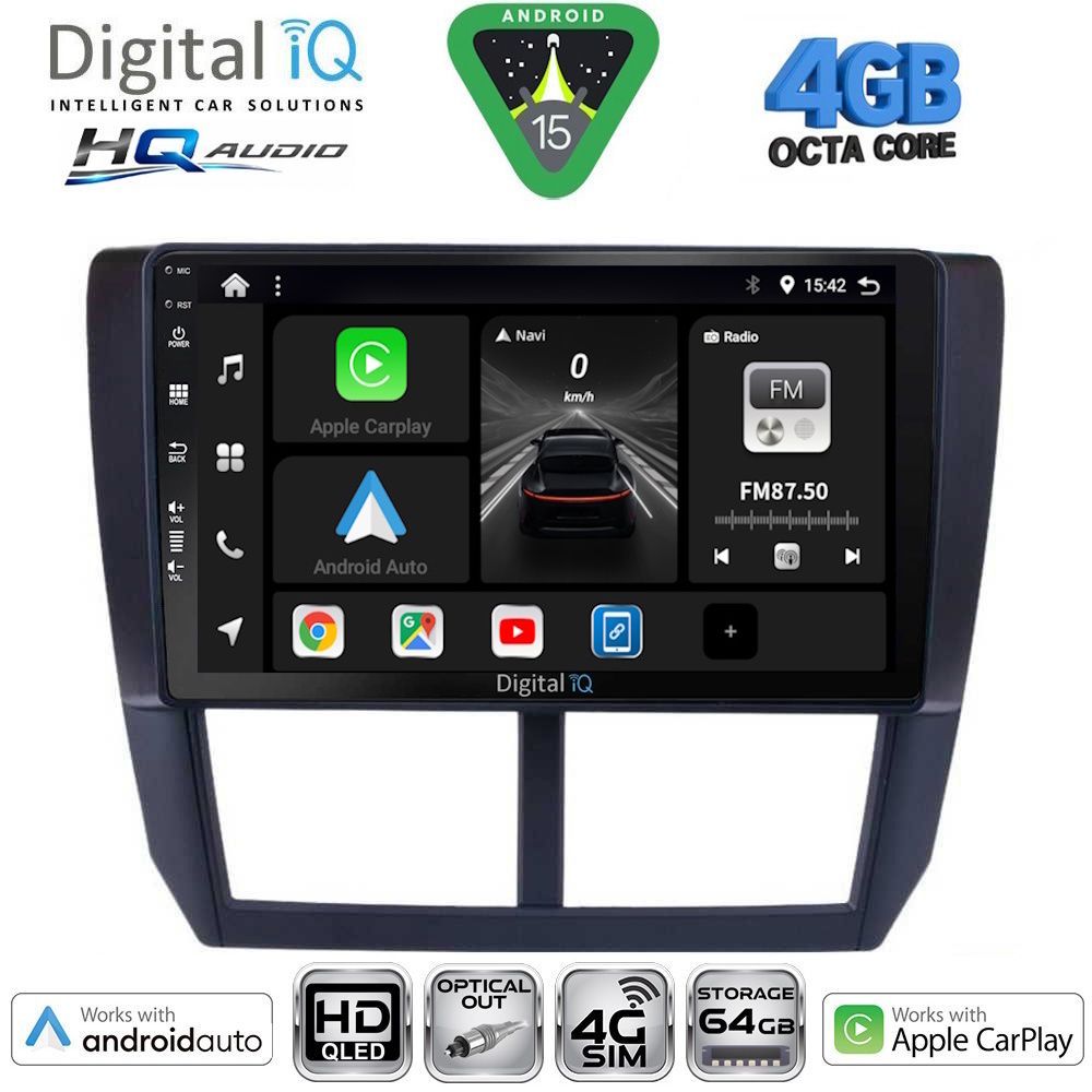 DIGITAL IQ BXK 19662_CPAA (9inc) MULTIMEDIA TABLET for SUBARU FORESTER - IMPREZA - XV mod. 2008-2013