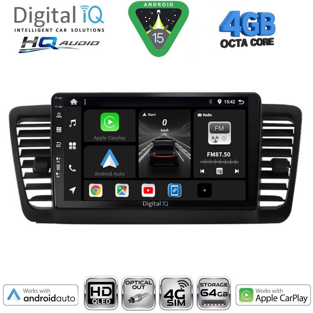 DIGITAL IQ BXK 19665_CPAA (9inc) MULTIMEDIA TABLET for SUBARU LEGACY - OUTBACK mod. 2002-2008