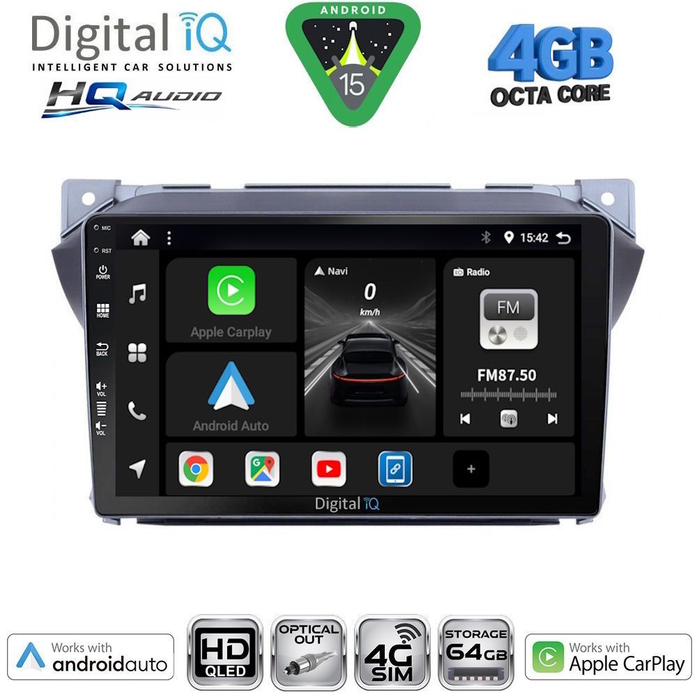DIGITAL IQ BXK 19670_CPAA (9inc) MULTIMEDIA TABLET for SUZUKI ALTO - NISSAN PIXO mod. 2009-2014