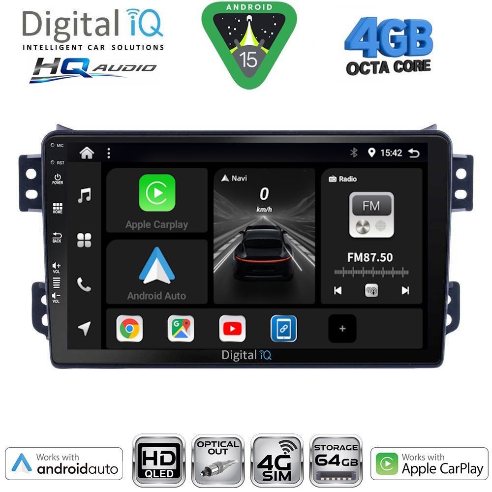 DIGITAL IQ BXK 19682_CPAA (9inc) MULTIMEDIA TABLET for OPEL AGILA - SUZUKI SPLASH mod. 2008-2018