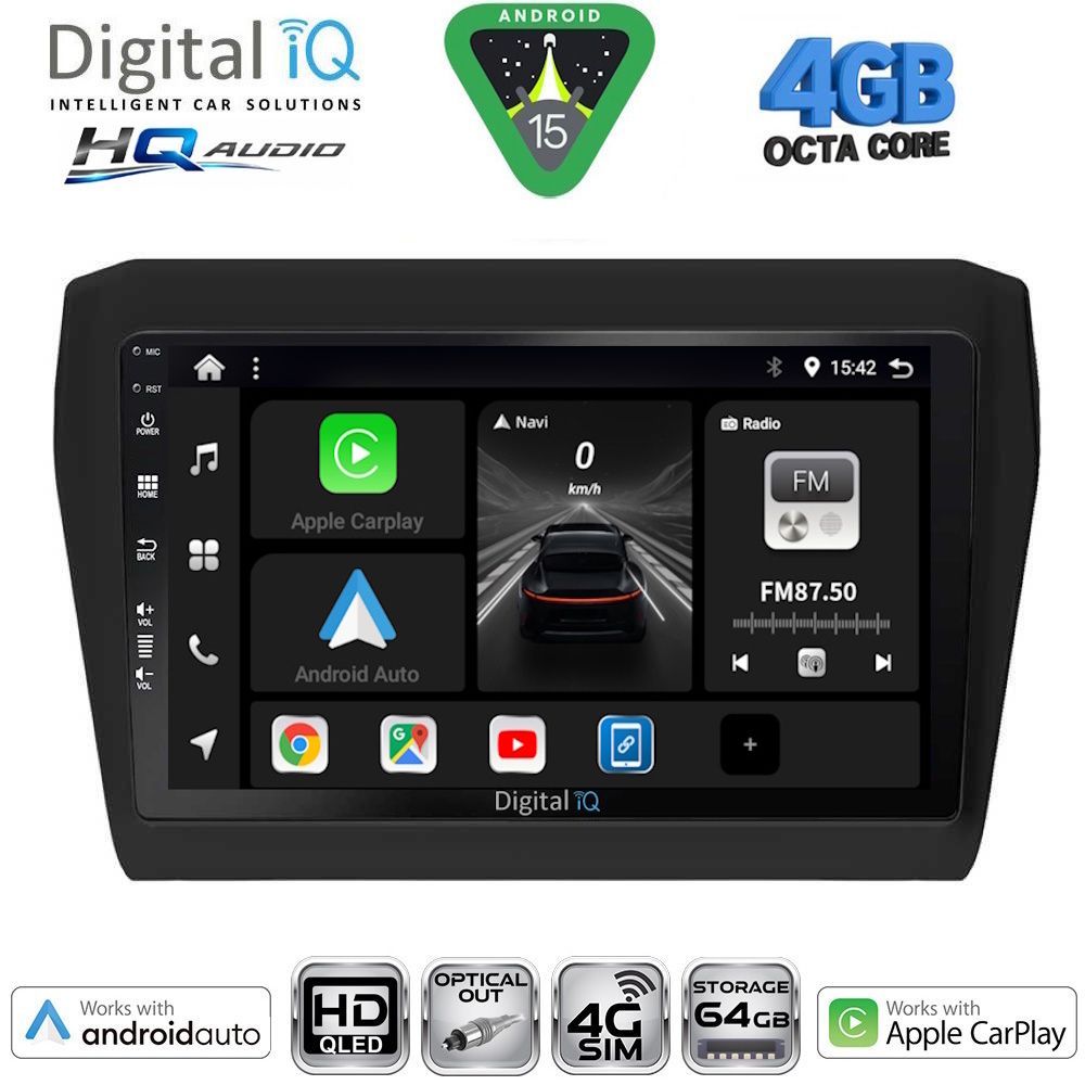DIGITAL IQ BXK 19686_CPAA (9inc) MULTIMEDIA TABLET for SUZUKI SWIFT mod. 2017-2026