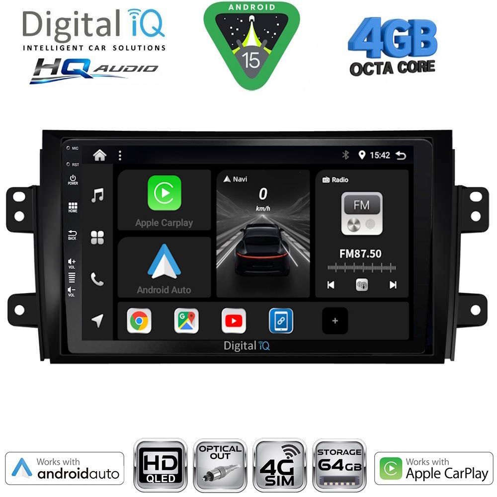 DIGITAL IQ BXK 19688_CPAA (9inc) MULTIMEDIA TABLET for FIAT SEDICI – SUZUKI SX4 mod. 2005-2013
