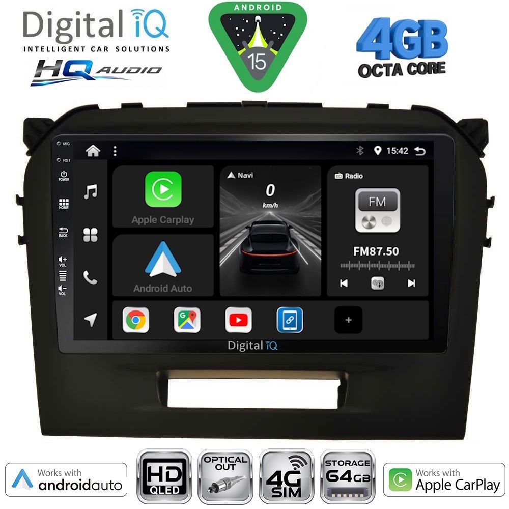 DIGITAL IQ BXK 19697BL_CPAA (9inc) MULTIMEDIA TABLET for SUZUKI VITARA mod. 2016-2025 (BLACK)