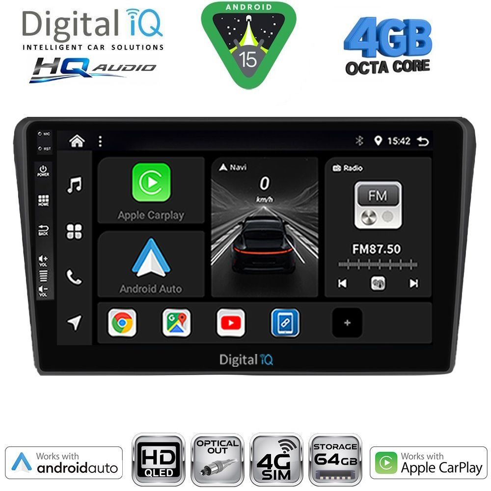 DIGITAL IQ BXK 19704BL_CPAA (9inc) MULTIMEDIA TABLET for TOYOTA AVENSIS (T25) mod. 2003-2009 (BLACK)