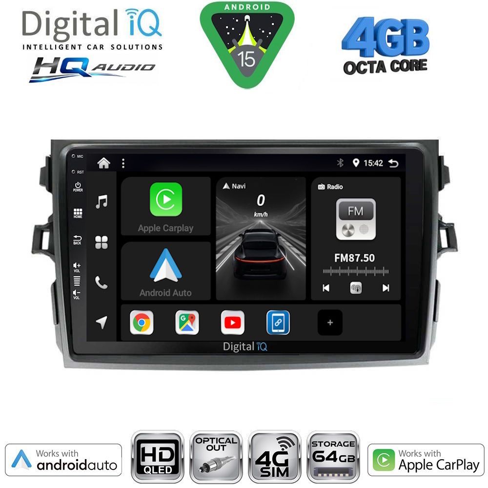 DIGITAL IQ BXK 19713_CPAA (9inc) MULTIMEDIA TABLET for TOYOTA COROLLA 4D mod. 2006-2012