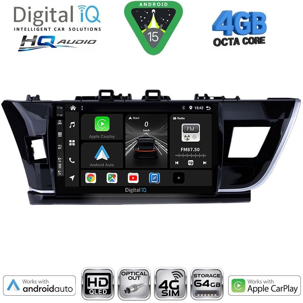 DIGITAL IQ BXK 19714BIG_CPAA (10inc) MULTIMEDIA TABLET for TOYOTA COROLLA mod. 2013-2016