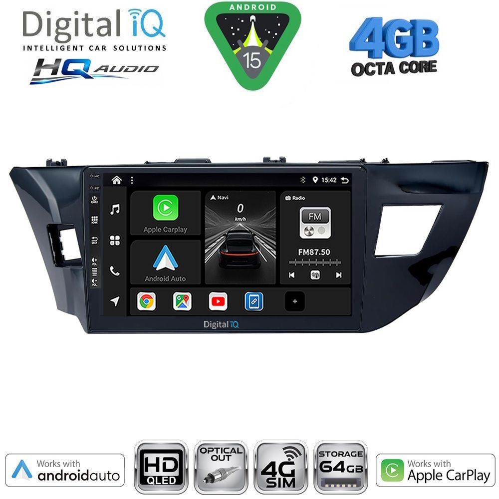 DIGITAL IQ BXK 19714MD_CPAA (10inc) MULTIMEDIA TABLET for TOYOTA COROLLA mod. 2013-2016