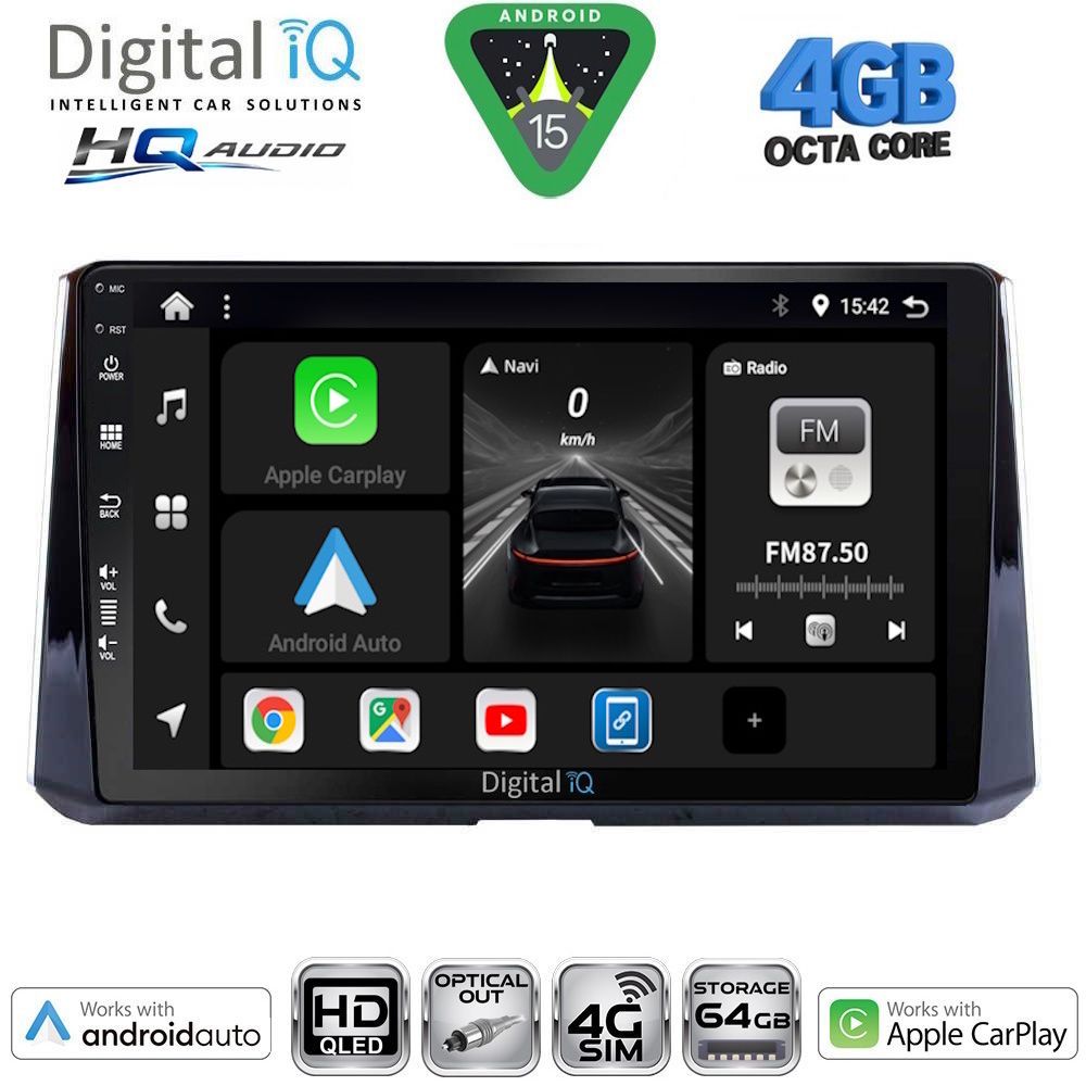 DIGITAL IQ BXK 19716_CPAA (10inc) MULTIMEDIA TABLET for TOYOTA COROLLA mod. 2019-2026
