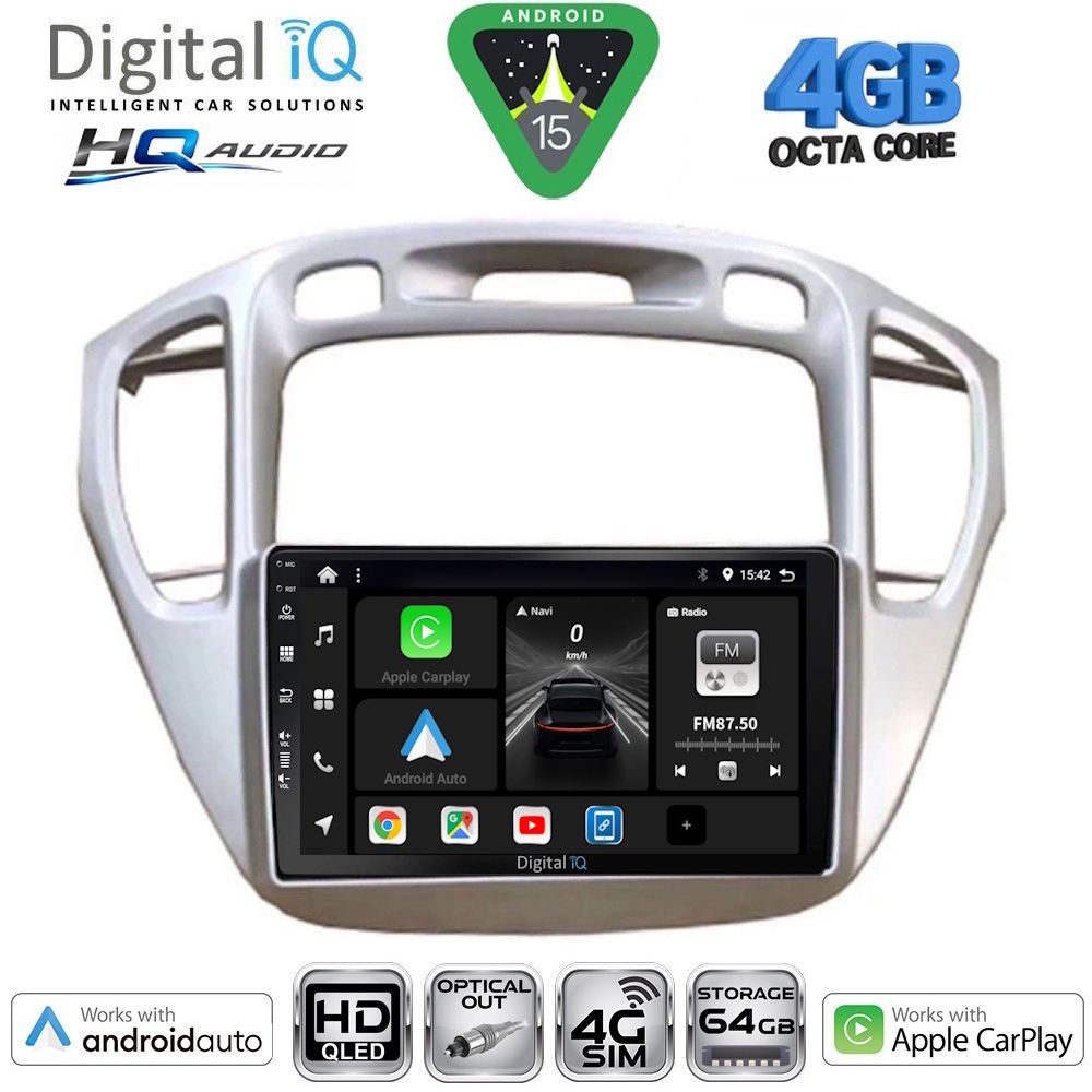 DIGITAL IQ BXK 19718_CPAA (9inc) MULTIMEDIA TABLET for TOYOTA HIGHLANDER mod. 2002-2009
