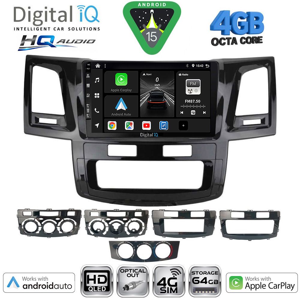 DIGITAL IQ BXK 19720_CPAA (9inc) MULTIMEDIA TABLET for TOYOTA HILUX mod. 2005-2016