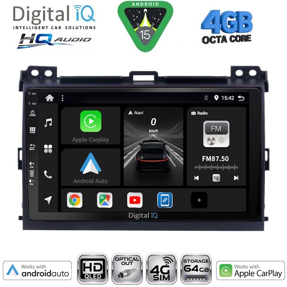 DIGITAL IQ BXK 19723_CPAA (9inc) MULTIMEDIA TABLET for TOYOTA LANDCRUISER mod. 2002-2008