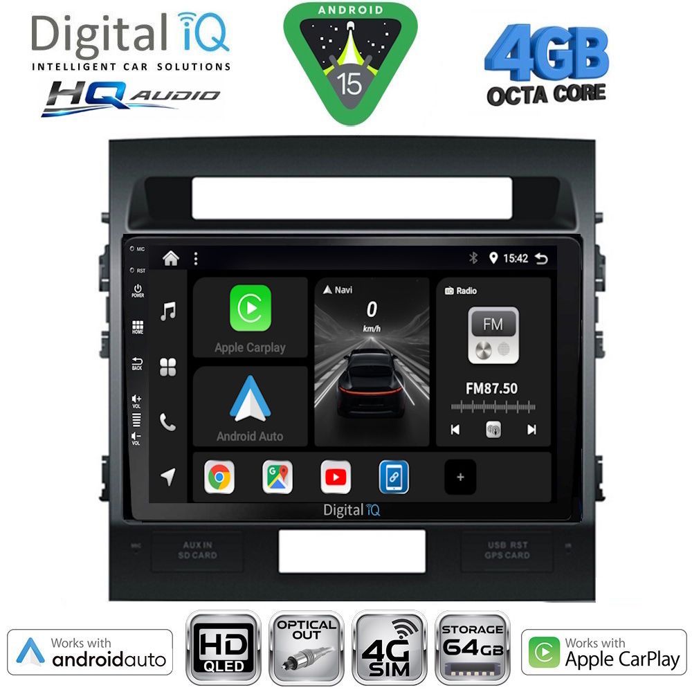 DIGITAL IQ BXK 19724_CPAA (10inc) MULTIMEDIA TABLET for TOYOTA LANDCRUISER mod. 2008-2015