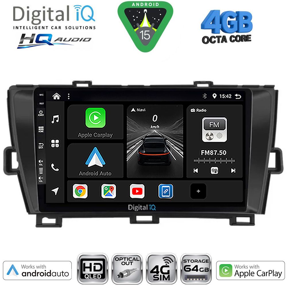 DIGITAL IQ BXK 19726BL_CPAA (9inc) MULTIMEDIA TABLET for TOYOTA PRIUS mod. 2009-2015 (BLACK)