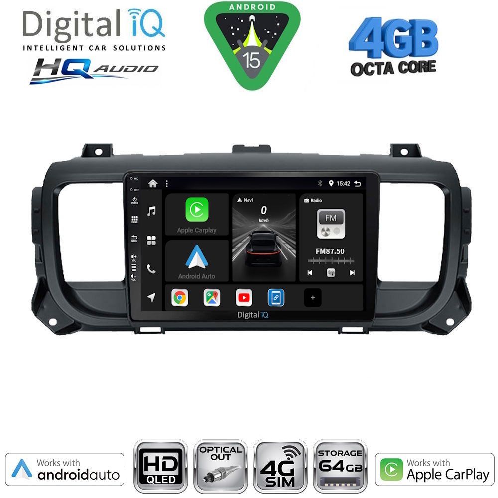 DIGITAL IQ BXK 19729_CPAA (9inc) MULTIMEDIA TABLET for CITROEN JUMPY-SPACETOURER – PEUGEOT EXPERT-TRAVELLER - TOYOTA PROACE mod.2016-2026