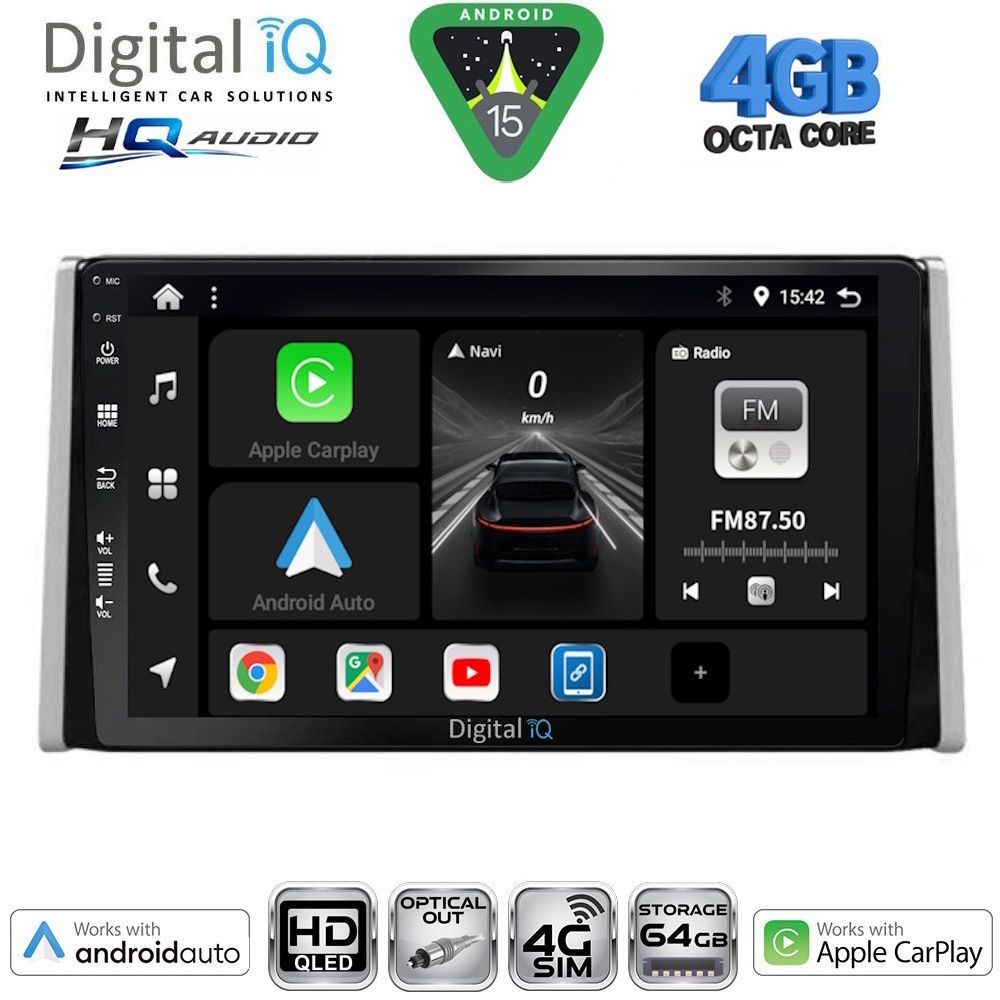 DIGITAL IQ BXK 19734_CPAA (10inc) MULTIMEDIA TABLET for TOYOTA RAV 4 mod. 2019-2025