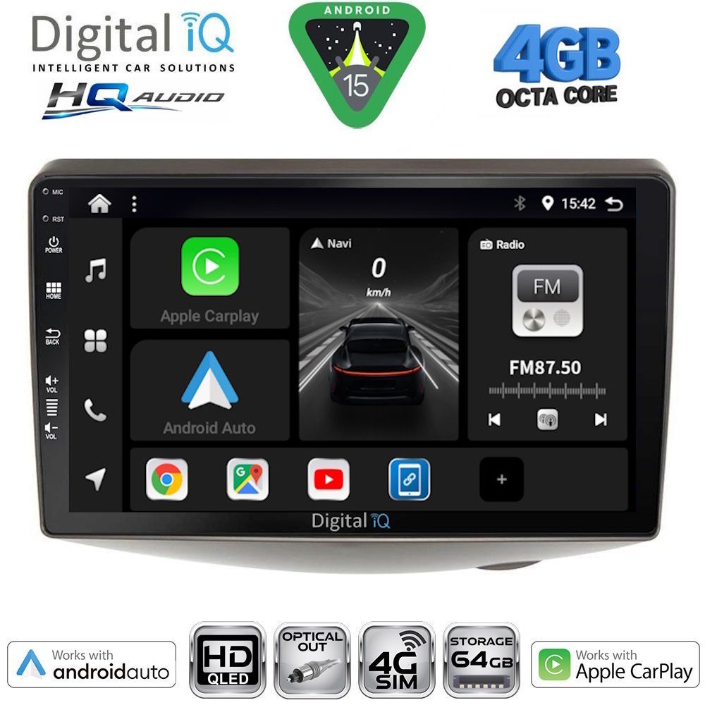 DIGITAL IQ BXK 19735_CPAA (9inc) MULTIMEDIA TABLET for TOYOTA YARIS mod. 1999-2006