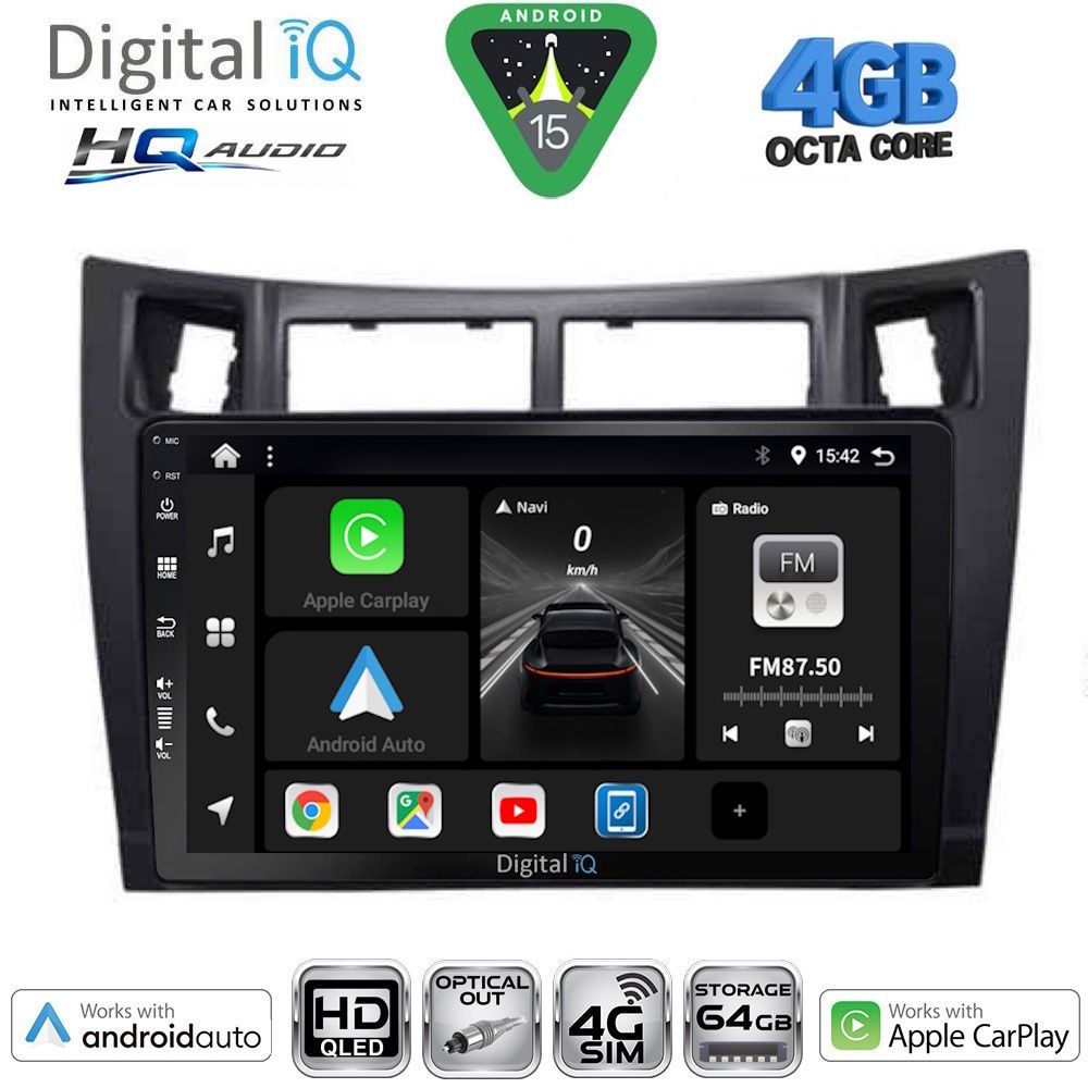 DIGITAL IQ BXK 19736BL_CPAA (9inc) MULTIMEDIA TABLET for TOYOTA YARIS mod. 2006-2011 (BLACK)