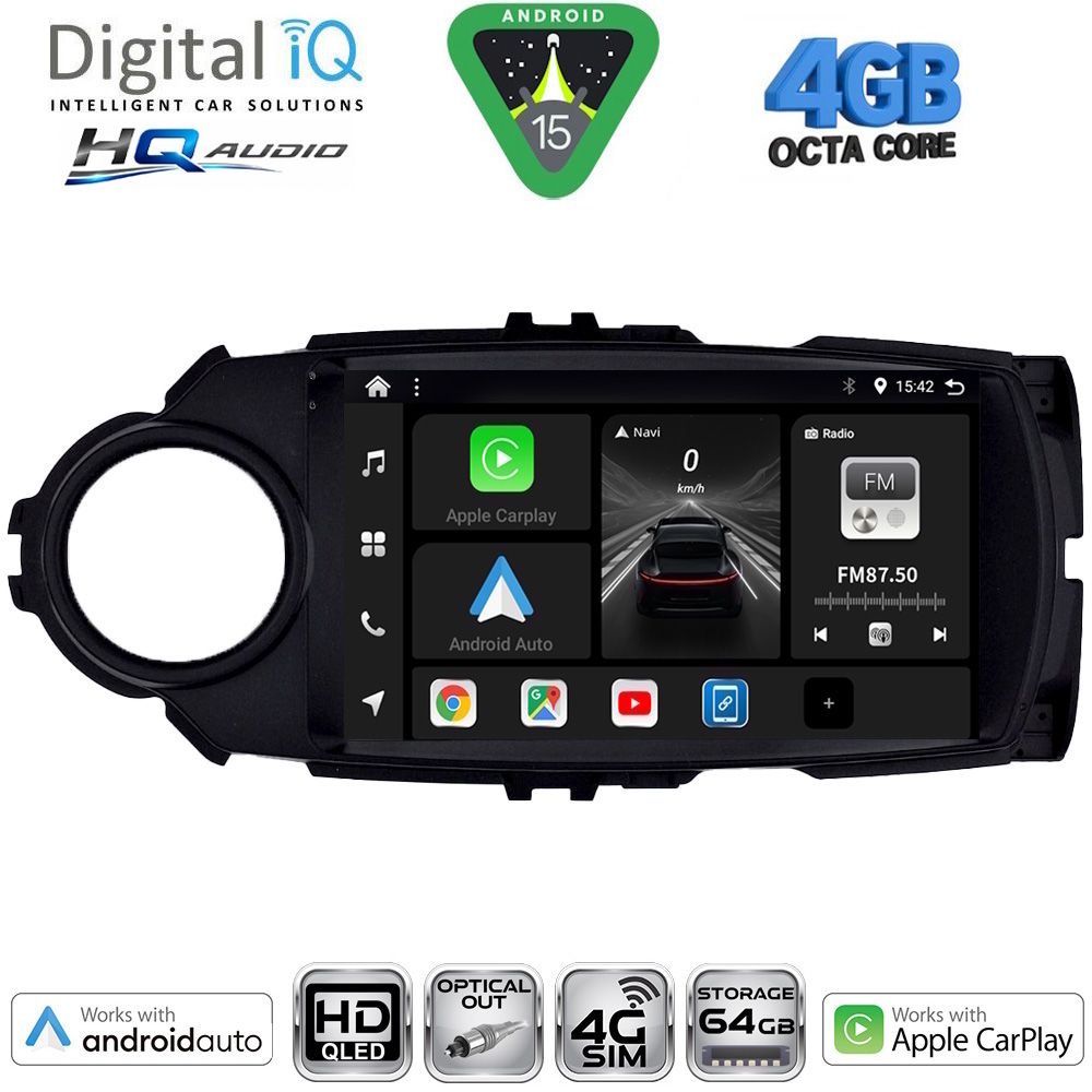 DIGITAL IQ BXK 19737FL_CPAA (9inc) MULTIMEDIA TABLET for TOYOTA YARIS mod. 2015-2020