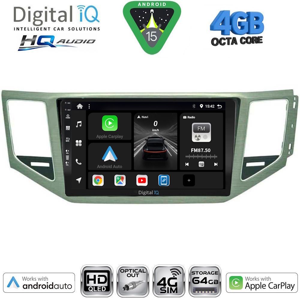 DIGITAL IQ BXK 19745SL_CPAA (10inc) MULTIMEDIA TABLET for VW GOLF SPORTSVAN mod. 2014-2021 (SILVER)