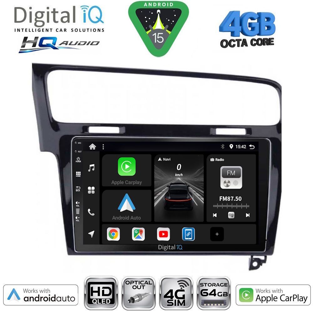 DIGITAL IQ BXK 19747_CPAA (10inc) MULTIMEDIA TABLET for VW GOLF 7 mod. 2013-2020