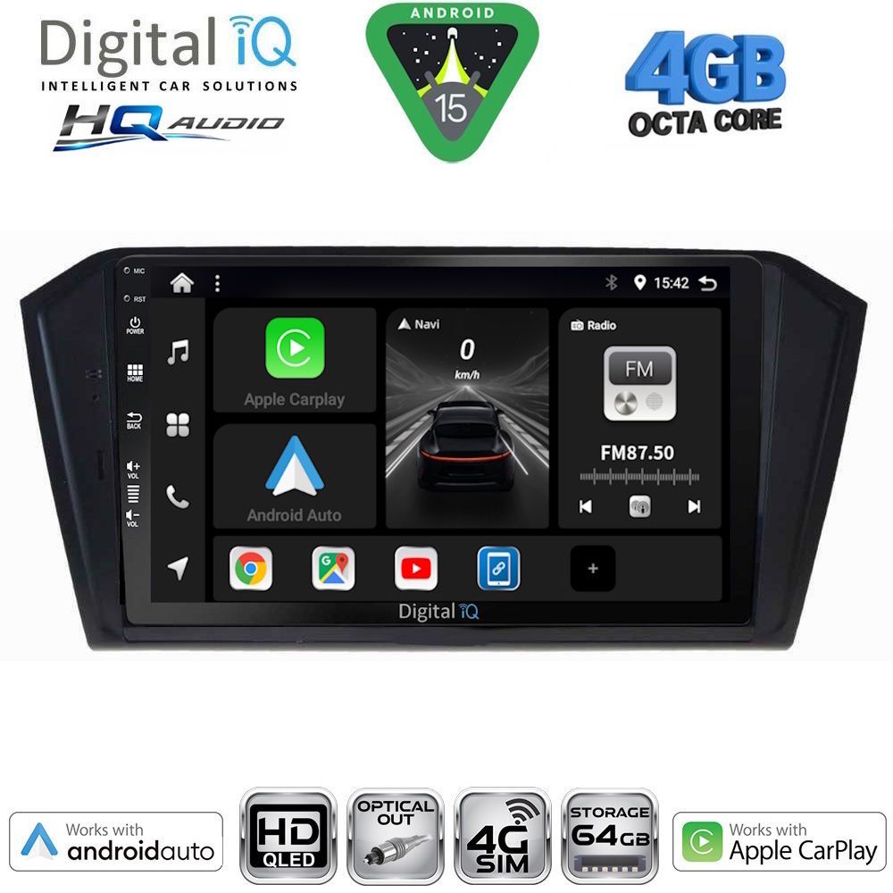 DIGITAL IQ BXK 19750_CPAA (10inc) MULTIMEDIA TABLET for VW PASSAT mod. 2016-2023