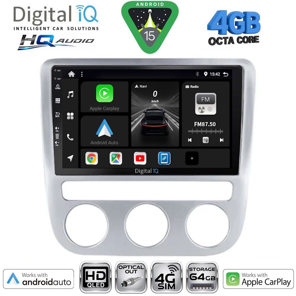 DIGITAL IQ BXK 19752_CPAA CLIMA (9inc) MULTIMEDIA TABLET for VW EOS mod. 2006-2016 - SCIROCCO mod. 2008-2010