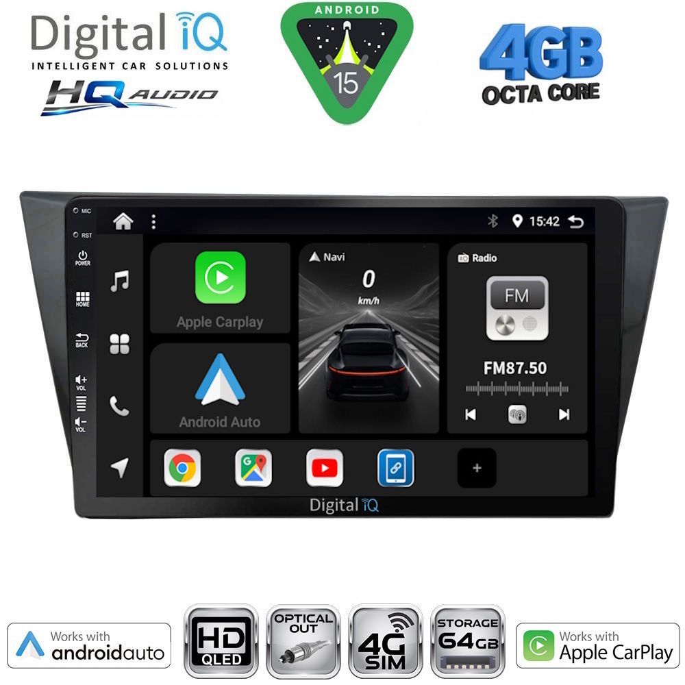 DIGITAL IQ BXK 19761_CPAA (10inc) MULTIMEDIA TABLET for VW TIGUAN mod. 2016-2024