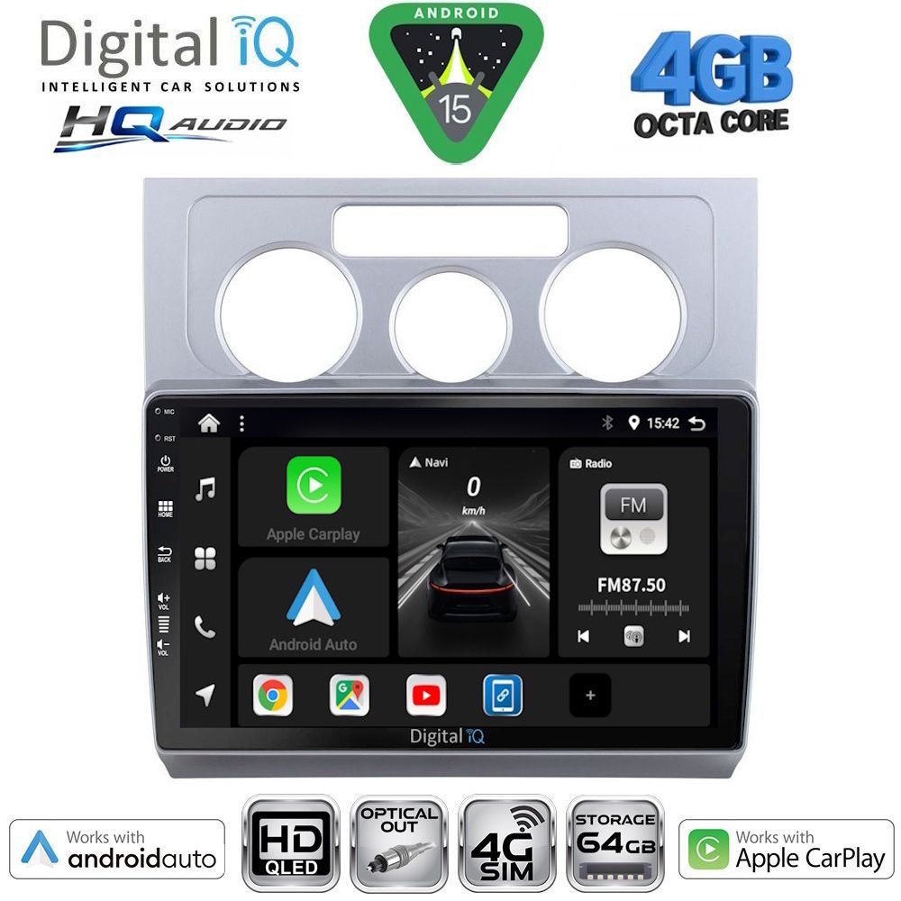 DIGITAL IQ BXK 19767_CPAA A/C (10inc) MULTIMEDIA TABLET for VW TOURAN mod. 2003-2010