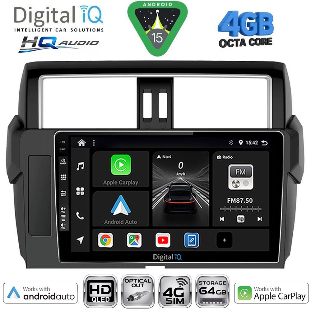DIGITAL IQ BXK 19777_CPAA (10inc) MULTIMEDIA TABLET for TOYOTA PRADO mod. 2014-2017
