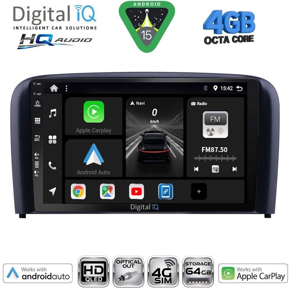 DIGITAL IQ BXK 19786_CPAA (9inc) MULTIMEDIA TABLET for VOLVO S80 mod. 1998-2006