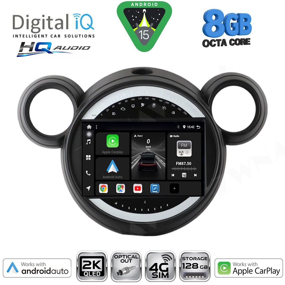 DIGITAL IQ BXK 20065_CPAA (9inc) MULTIMEDIA TABLET for MINI COUNTRYMAN (R60) mod. 2010-2016 - PACEMAN (R61) mod. 2013-2016