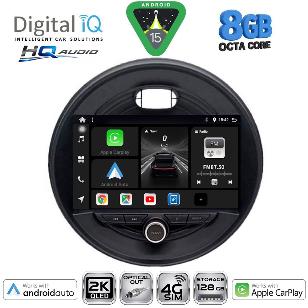 DIGITAL IQ BXK 20066_CPAA (9inc) MULTIMEDIA TABLET for MINI COOPER (F55-56-F57) mod. 2015-2024 - CLUBMAN (F54) mod. 2015-2024 - ROADSTER (F59) mod. 2014- COUNTRYMAN (F60) mod. 2016-2024
