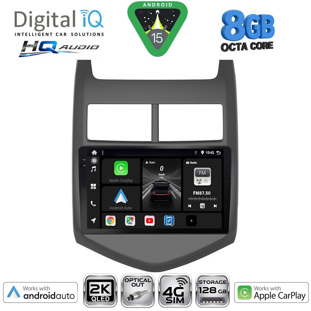 DIGITAL IQ BXK 20074_CPAA (9inc) MULTIMEDIA TABLET for CHEVROLET AVEO mod. 2011-2014