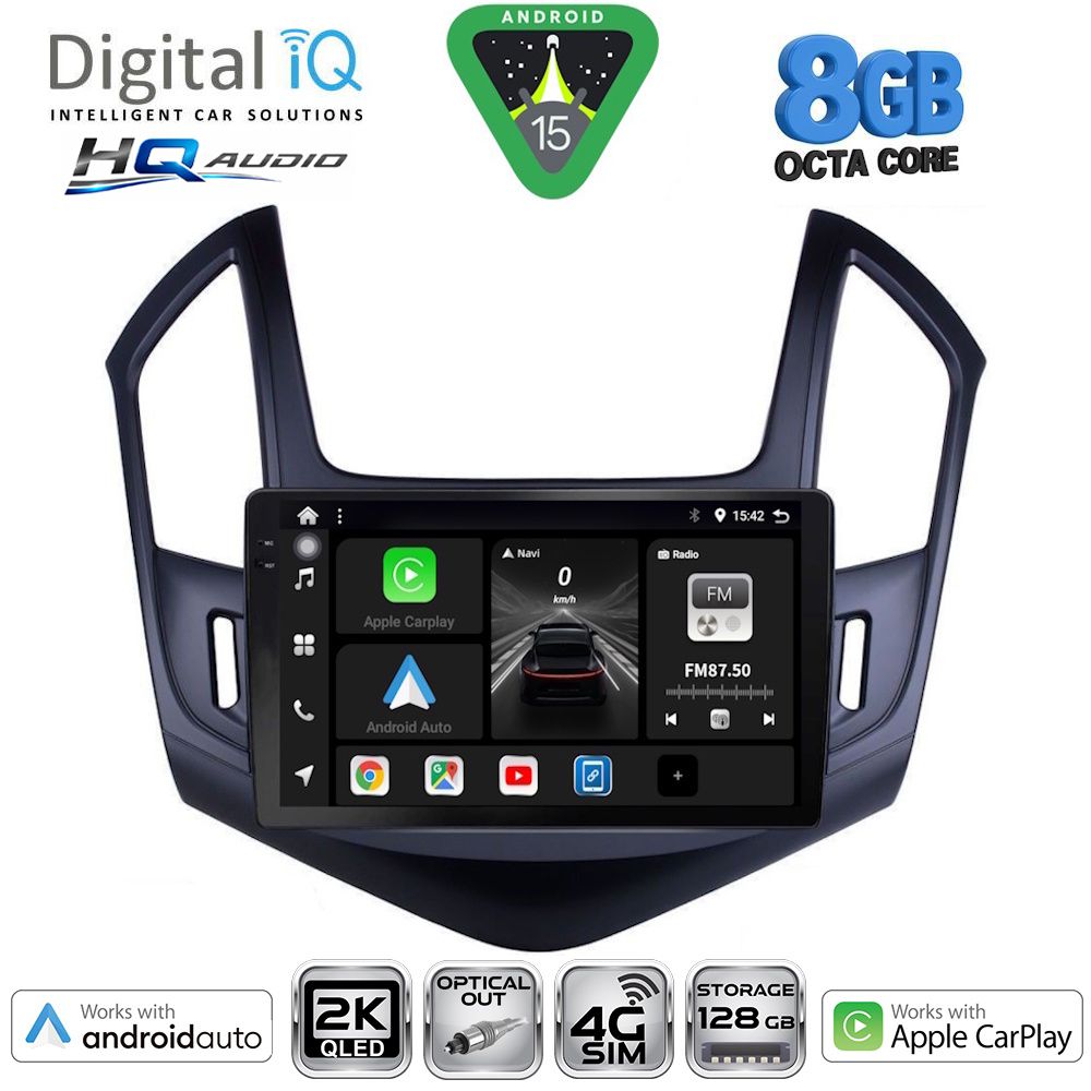 DIGITAL IQ BXK 20077_CPAA (9inc) MULTIMEDIA TABLET for CHEVROLET CRUZE mod. 2013-2015