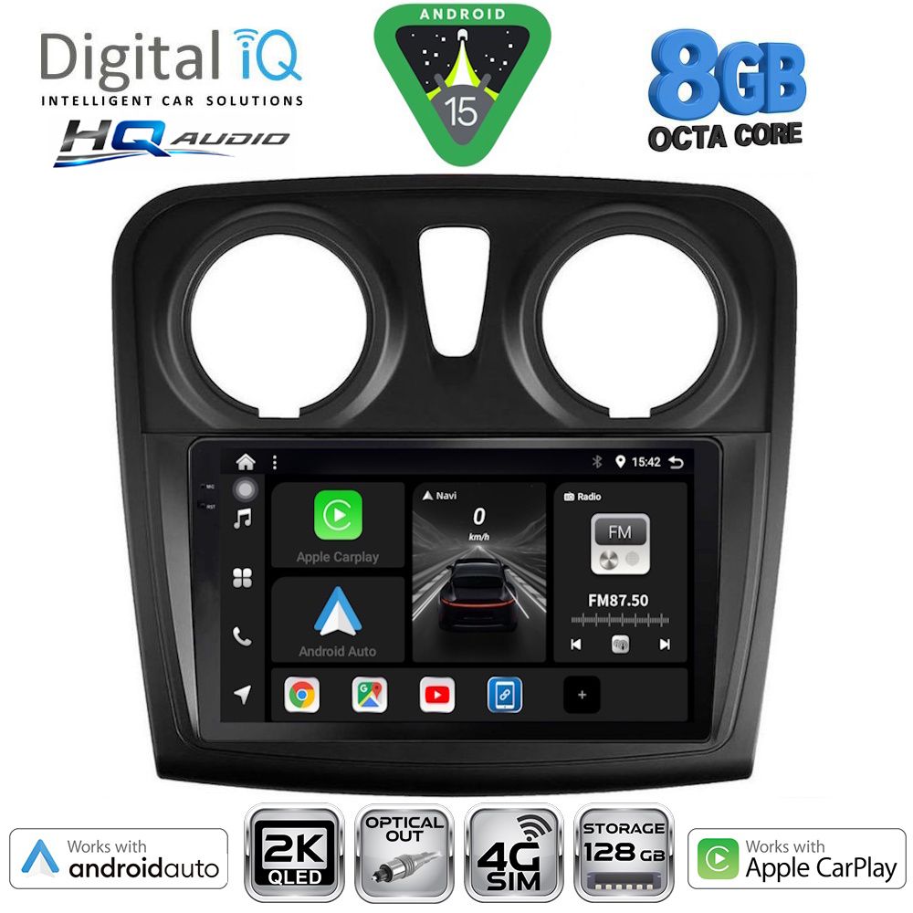 DIGITAL IQ BXK 20108_CPAA (9inc) MULTIMEDIA TABLET for DACIA LOGAN – SANDERO mod. 2012-2019