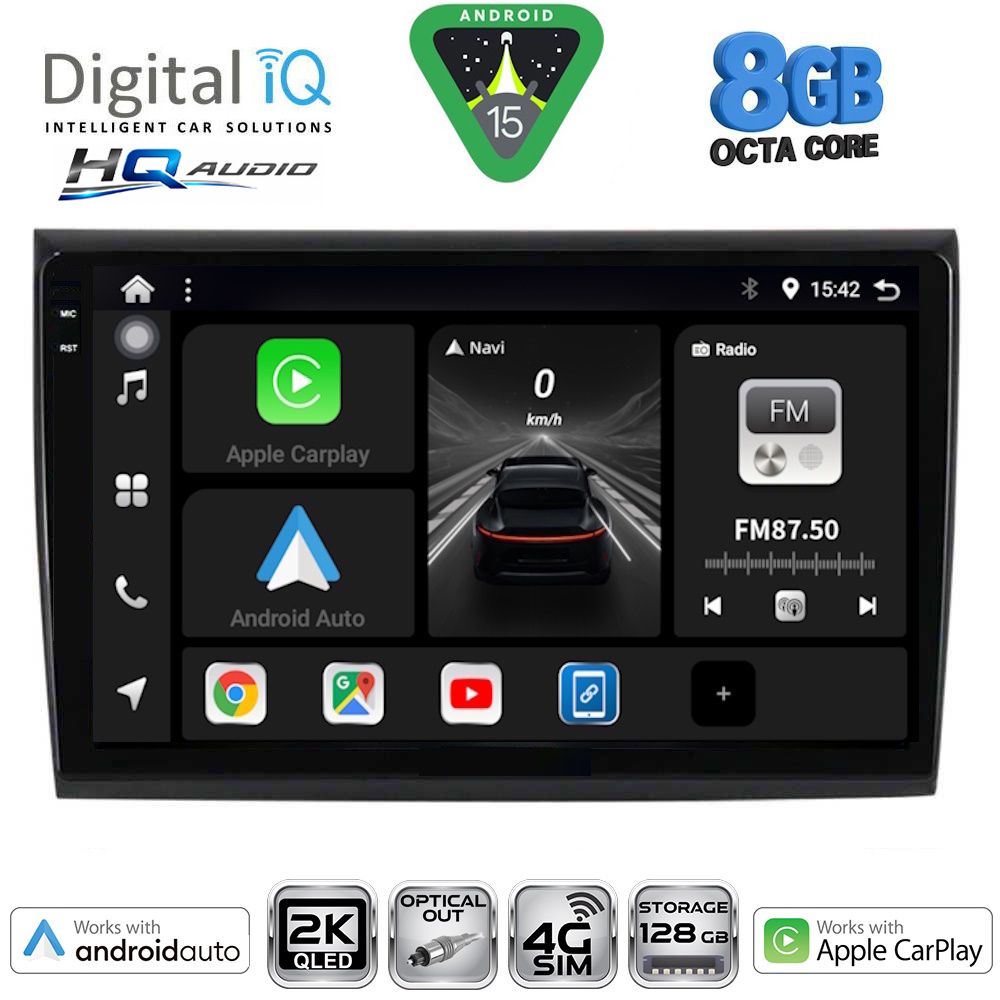 DIGITAL IQ BXK 20136_CPAA (9inc) MULTIMEDIA TABLET for FIAT BRAVO mod. 2007-2019