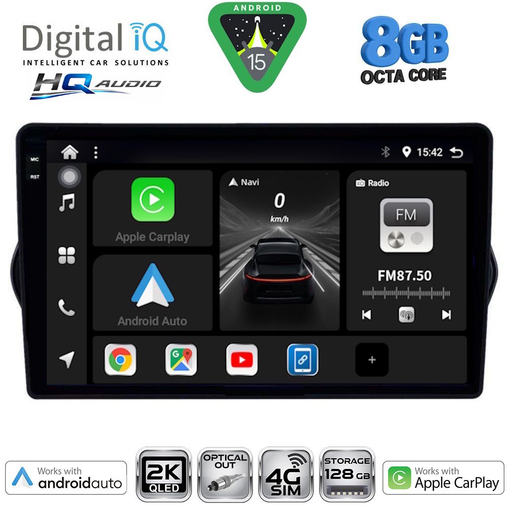 DIGITAL IQ BXK 20148_CPAA (9inc) MULTIMEDIA TABLET for FIAT TIPO mod. 2015-2023