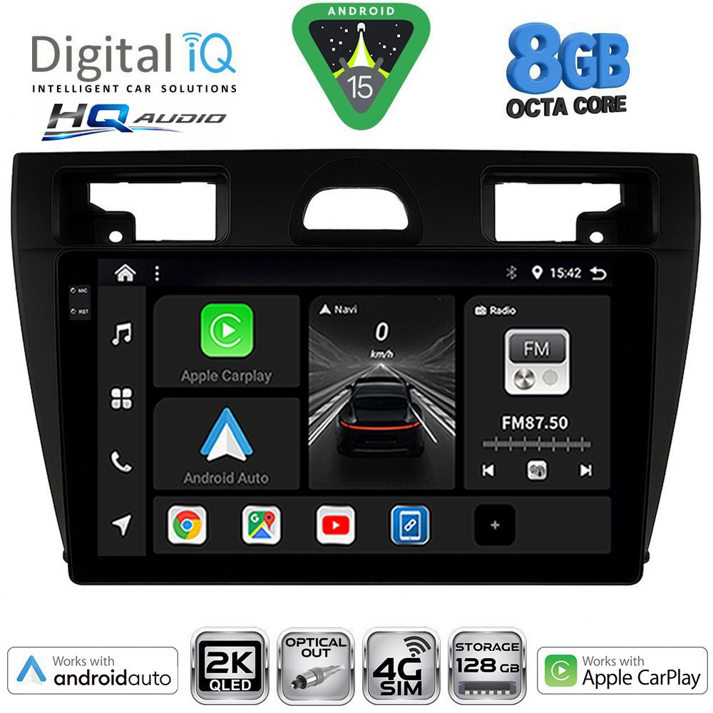DIGITAL IQ BXK 20153BL_CPAA (9inc) MULTIMEDIA TABLET for FORD FIESTA mod. 2005-2008 (BLACK)