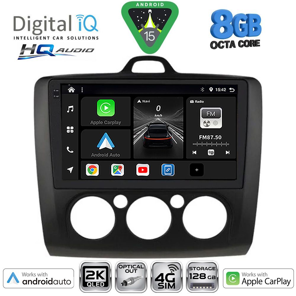 DIGITAL IQ BXK 20156BL_CPAA A/C (9inc) MULTIMEDIA TABLET for FORD FOCUS mod. 2005-2012 (BLACK)