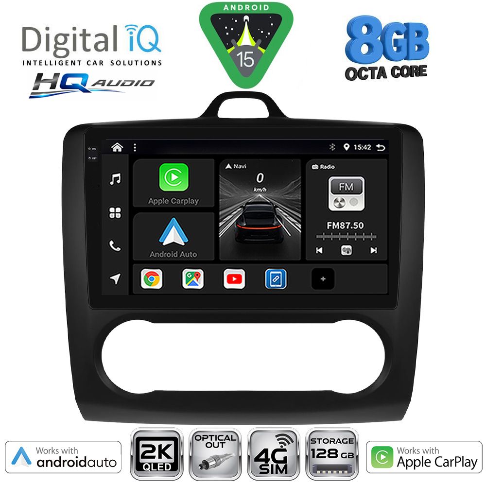 DIGITAL IQ BXK 20156BL_CPAA CLIMA (9inc) MULTIMEDIA TABLET for FORD FOCUS mod. 2005-2012 (BLACK)