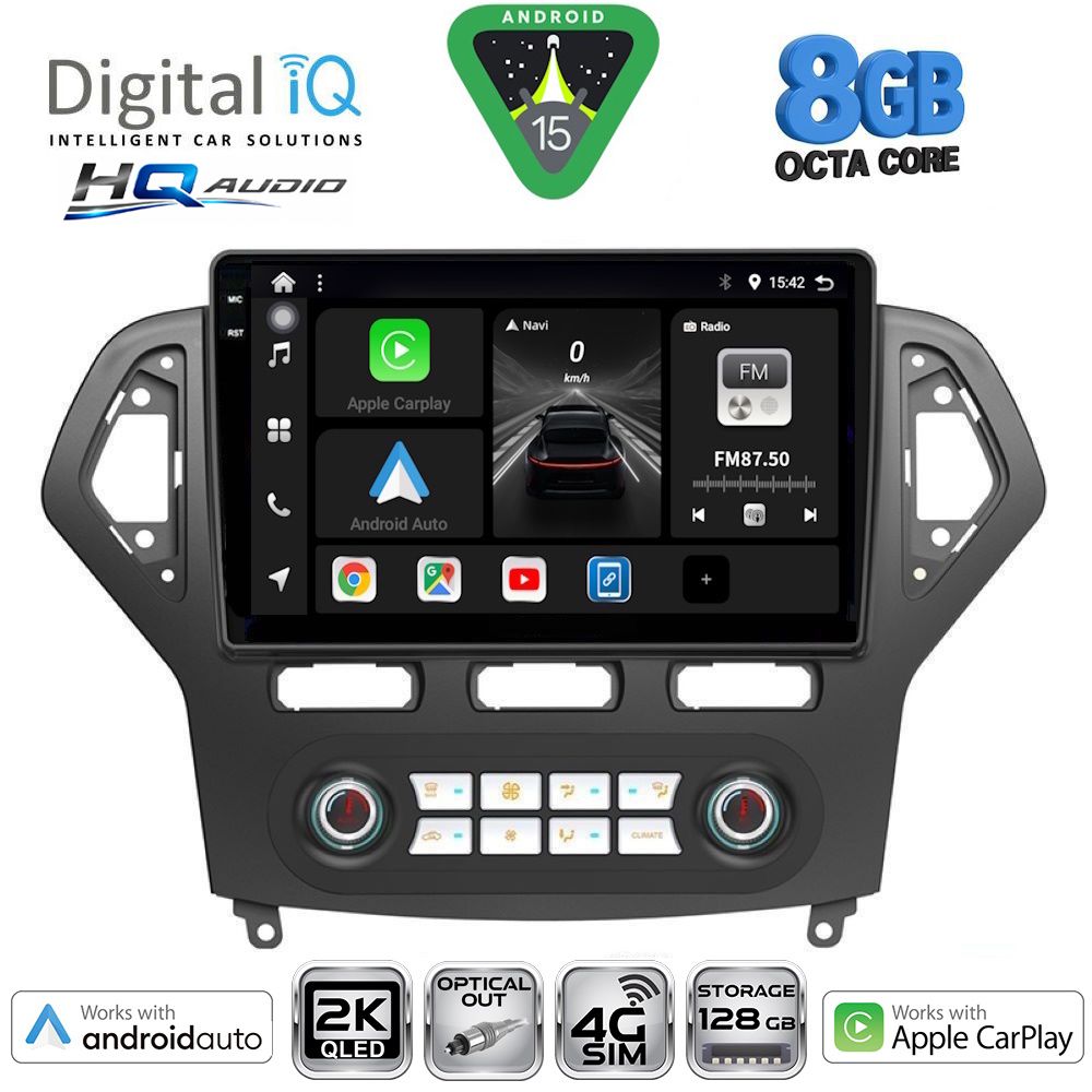DIGITAL IQ BXK 20162_CPAA CLIMA (10inc) MULTIMEDIA TABLET for FORD MONDEO mod. 2007-2011