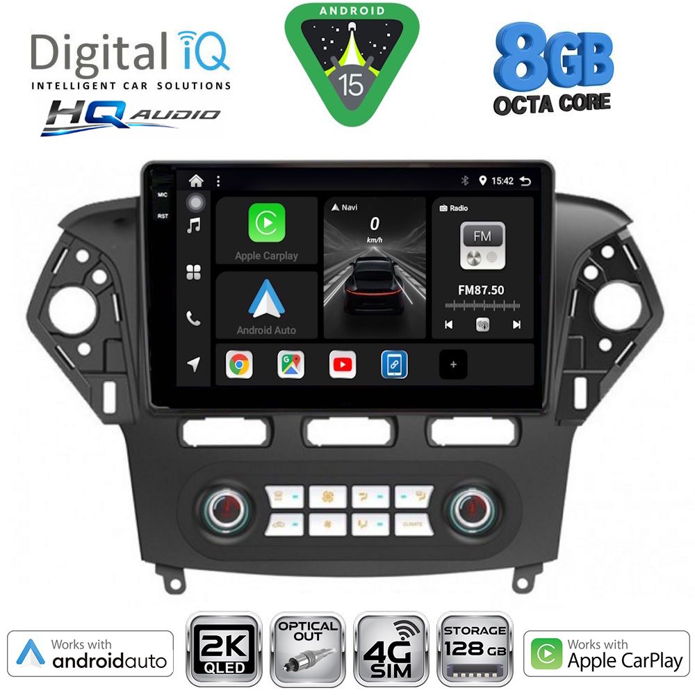 DIGITAL IQ BXK 20163_CPAA CLIMA (10inc) MULTIMEDIA TABLET for FORD MONDEO mod. 2011-2013