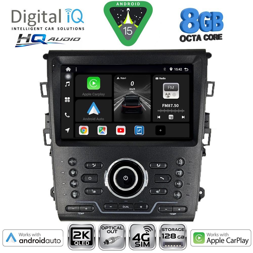 DIGITAL IQ BXK 20164_CPAA CLIMA (9inc) MULTIMEDIA TABLET for FORD MONDEO mod. 2014-2023