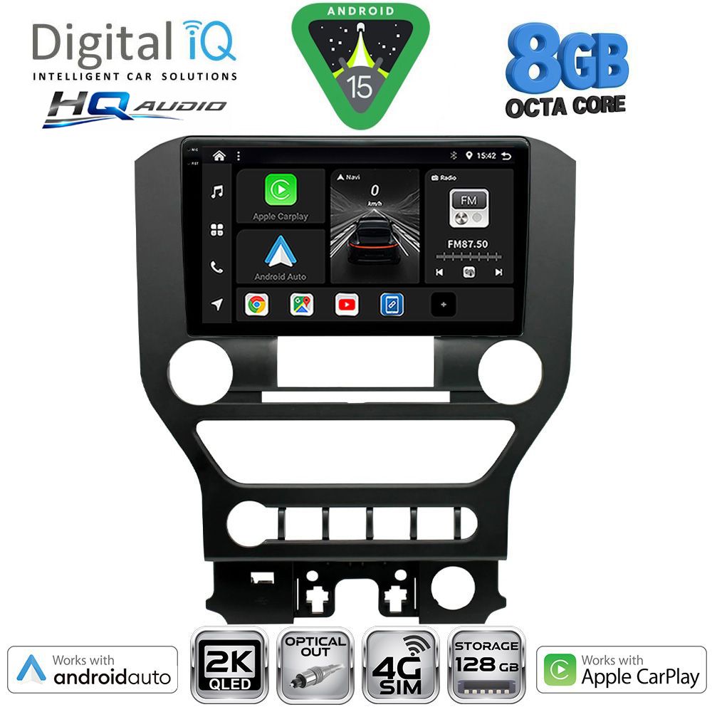DIGITAL IQ BXK 20166_CPAA 4BUT (9inc) MULTIMEDIA TABLET for FORD MUSTANG mod. 2015-2020