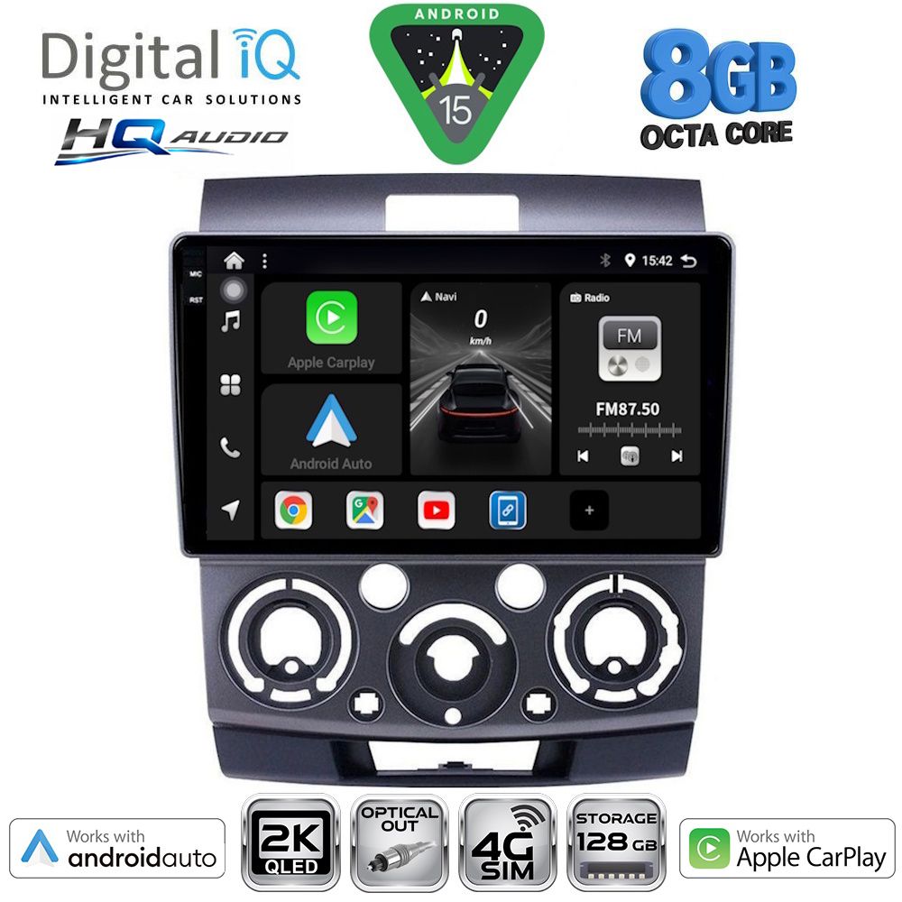 DIGITAL IQ BXK 20170_CPAA (9inc) MULTIMEDIA TABLET for FORD RANGER | MAZDA BT50 mod. 2006-2011