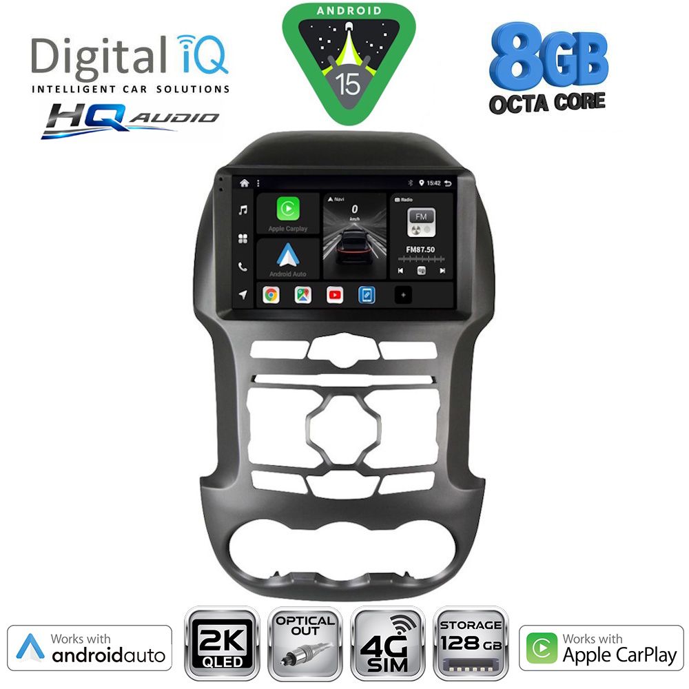 DIGITAL IQ BXK 20171S_CPAA (9inc) MULTIMEDIA TABLET for FORD RANGER mod. 2011-2015